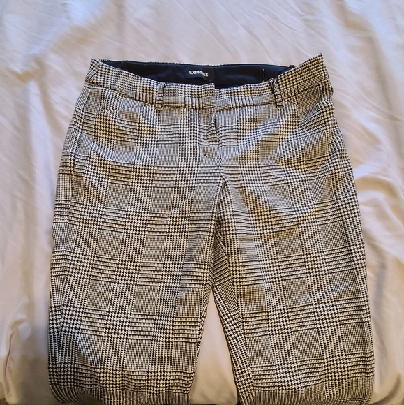 Express Editor Barely Boot Low Rise Pattern Pants - Picture 4 of 6